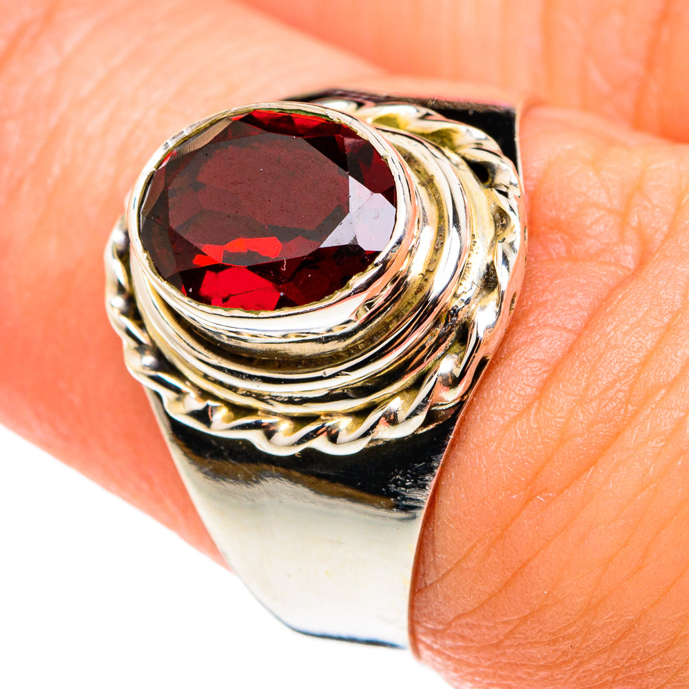 Garnet Rings handcrafted by Anasilvercos - RING76377