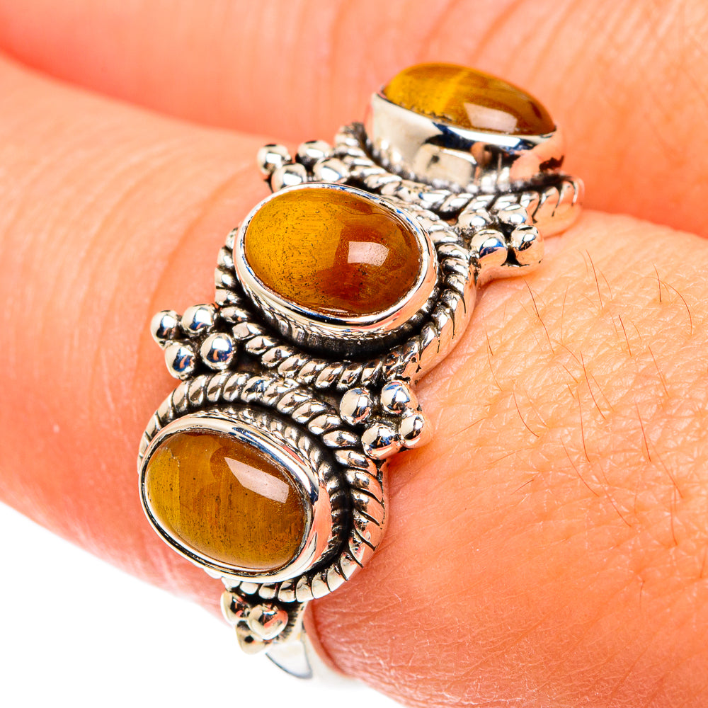 Tiger Eye Rings handcrafted by Anasilvercos - RING76402