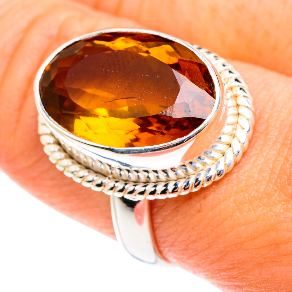 Mandarin Citrine Rings handcrafted by Anasilvercos - RING76404
