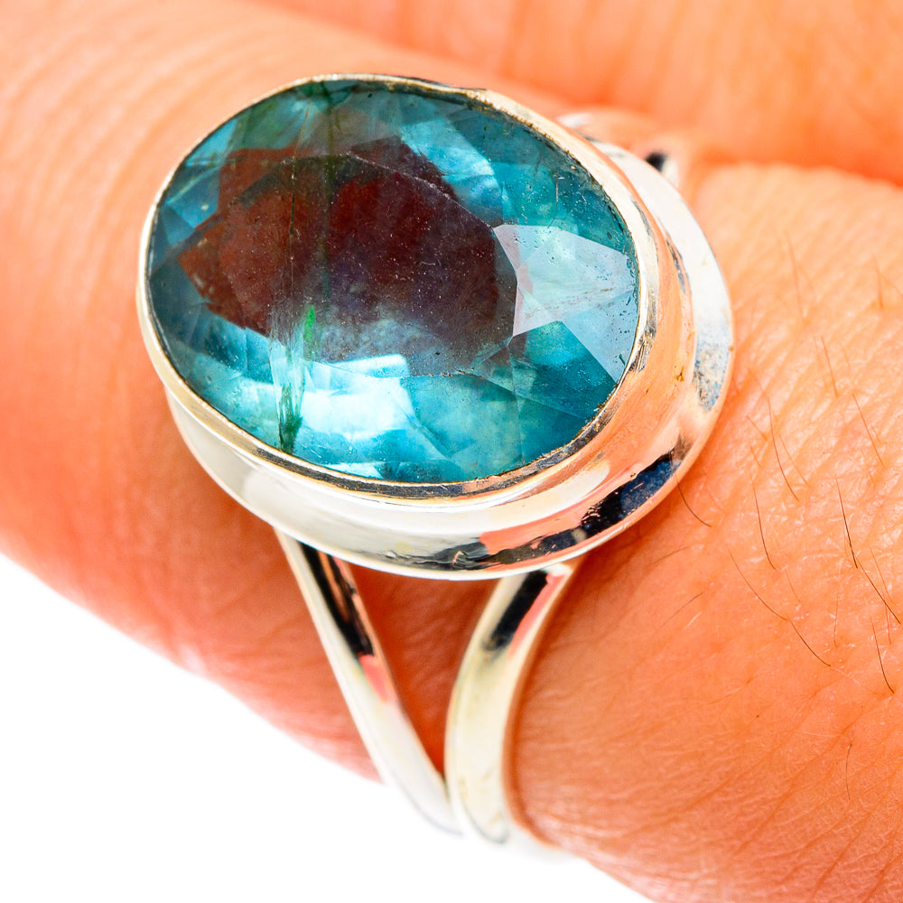Blue Fluorite Rings handcrafted by Anasilvercos - RING76419
