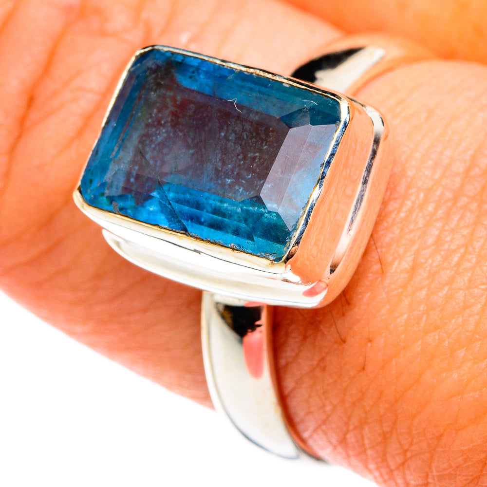 Blue Fluorite Rings handcrafted by Anasilvercos - RING76424