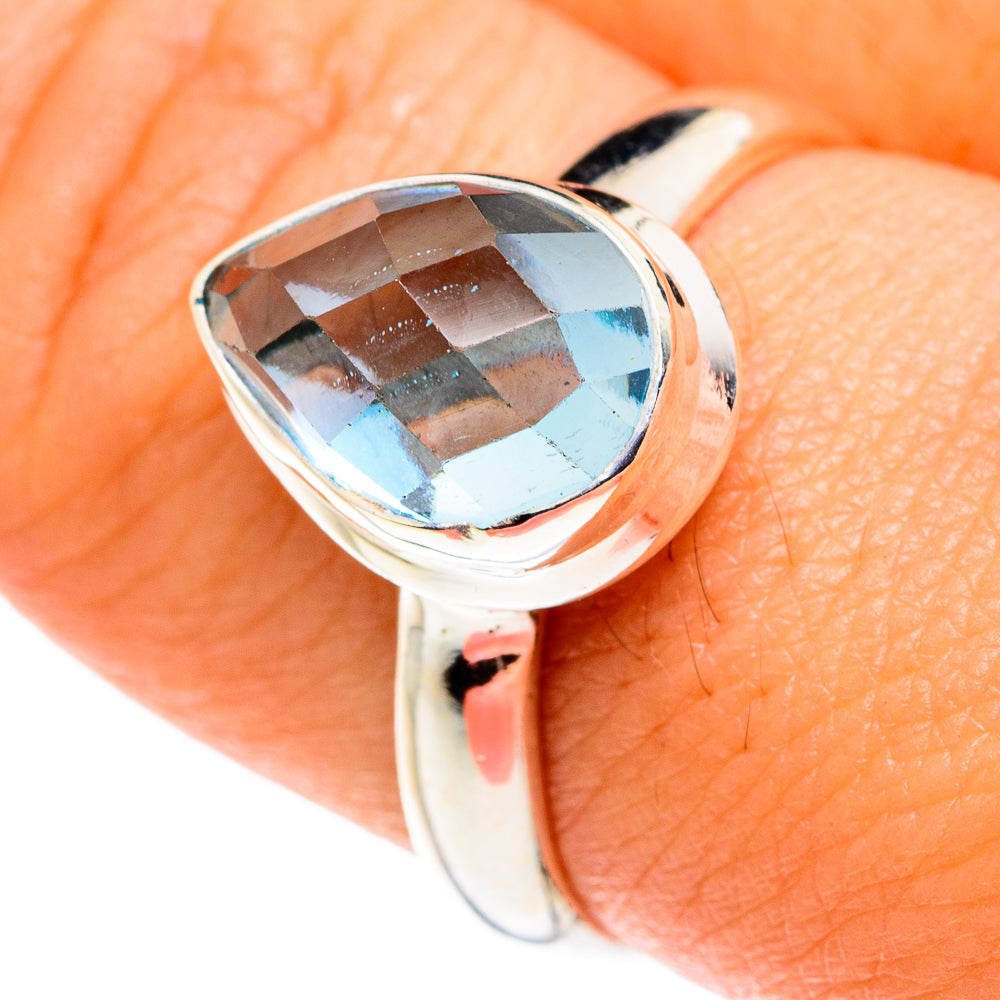 Blue Topaz Rings handcrafted by Anasilvercos - RING76425