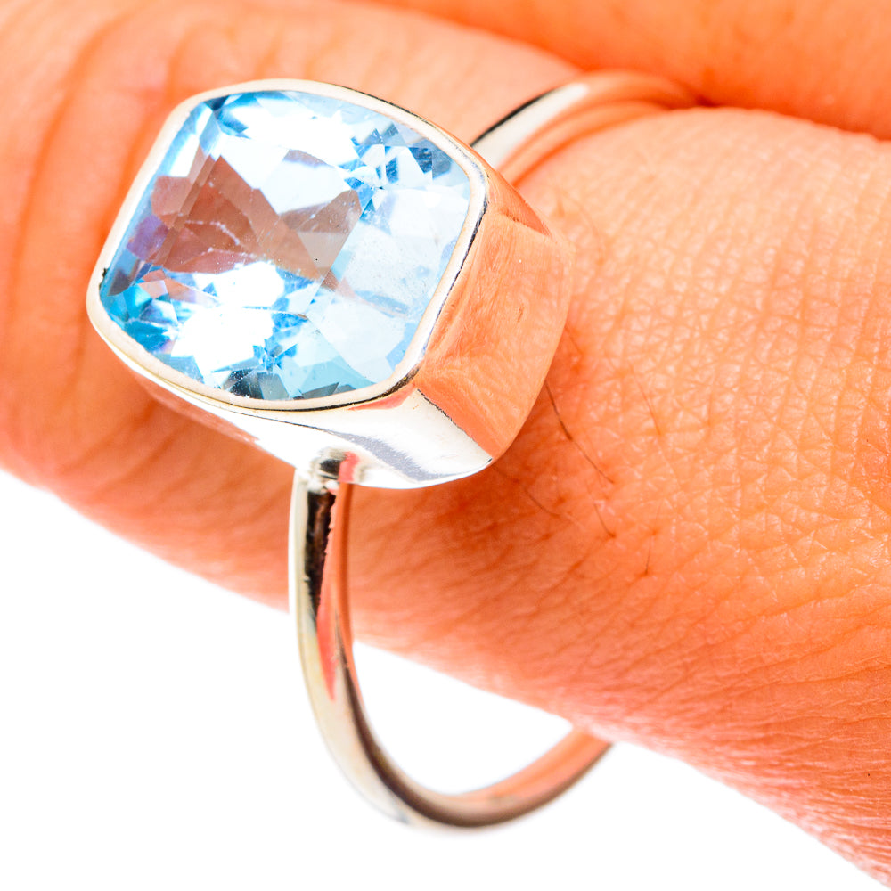Blue Topaz Rings handcrafted by Anasilvercos - RING76428