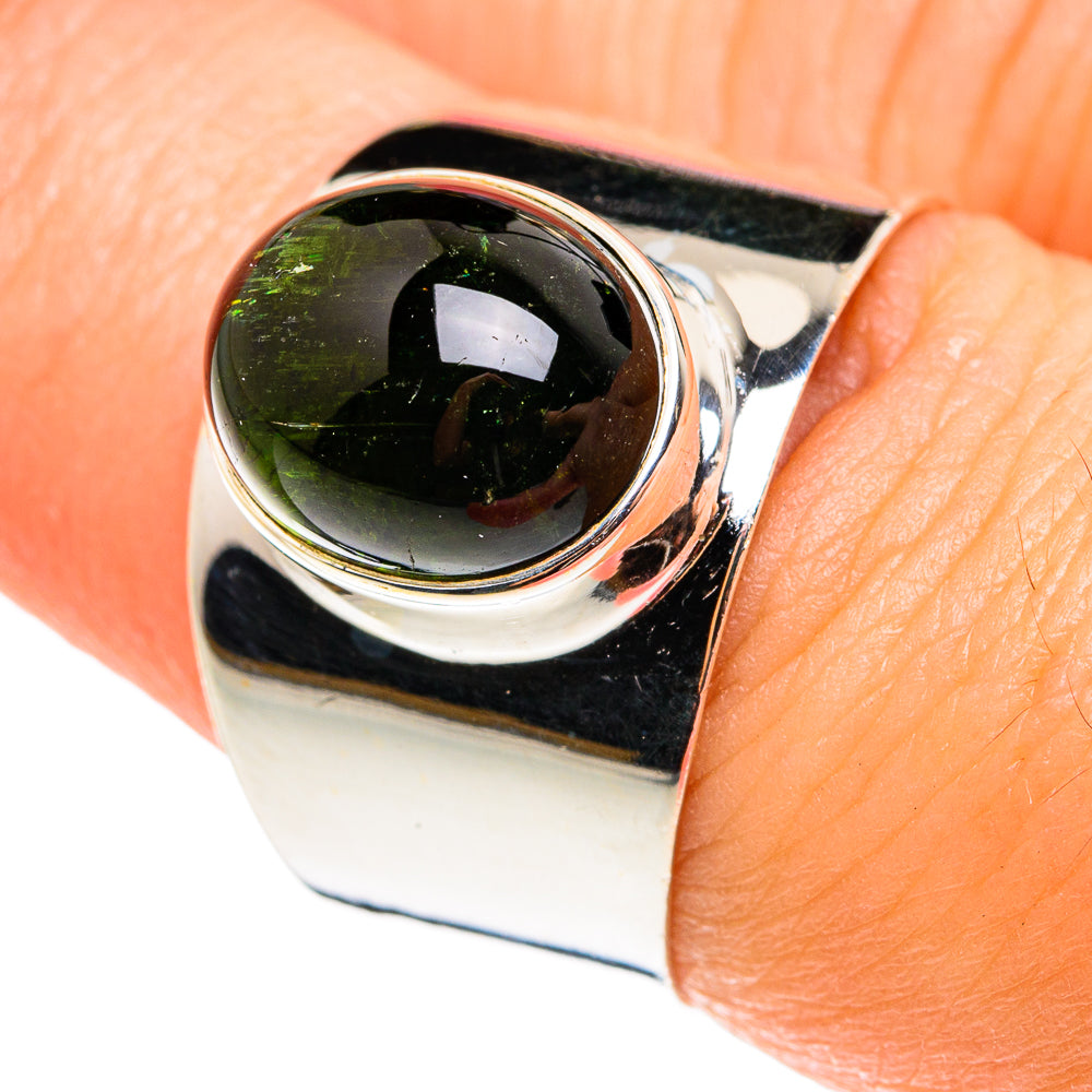 Green Tourmaline Rings handcrafted by Anasilvercos - RING76429