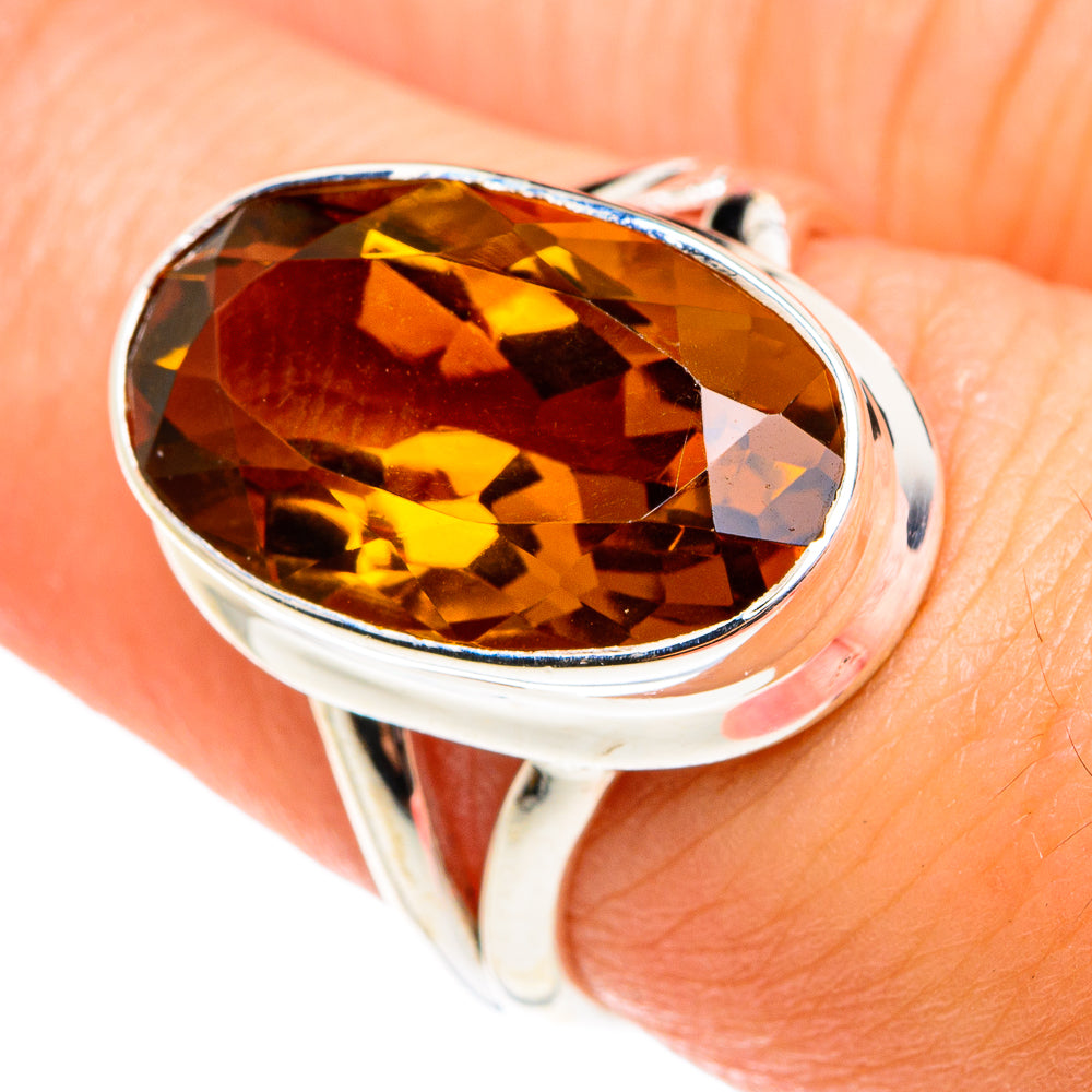 Mandarin Citrine Rings handcrafted by Anasilvercos - RING76433