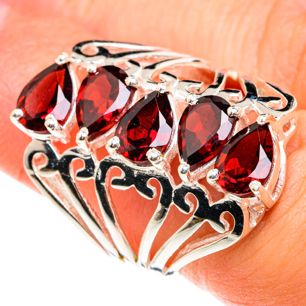 Garnet Rings handcrafted by Anasilvercos - RING76437