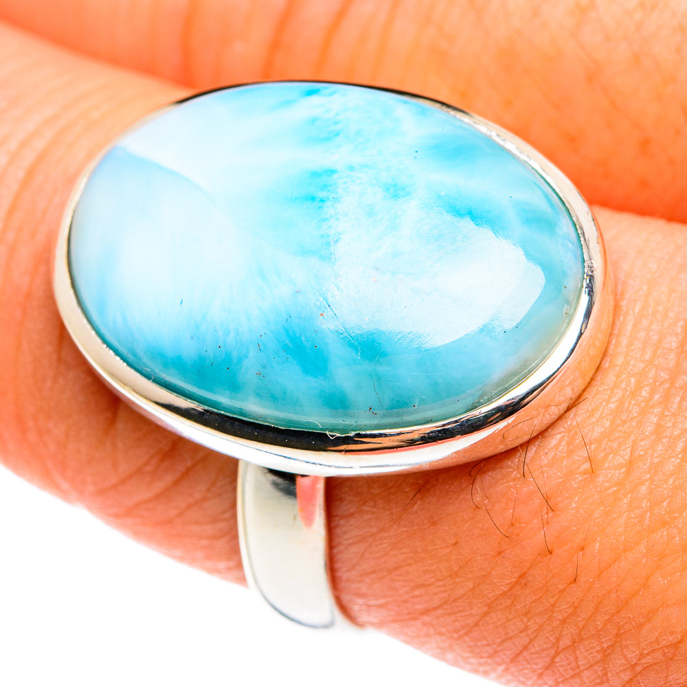 Larimar Rings handcrafted by Anasilvercos - RING76451