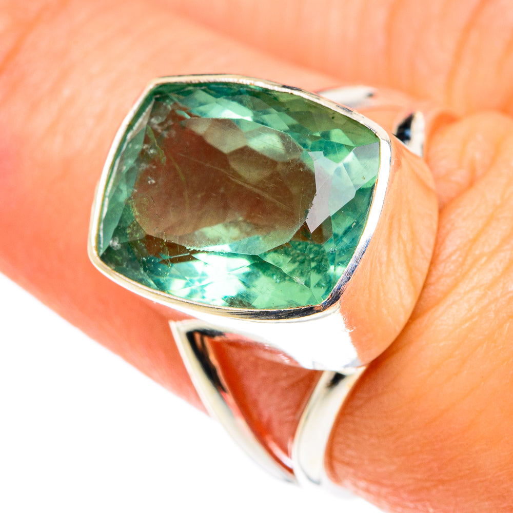 Green Fluorite Rings handcrafted by Anasilvercos - RING76459