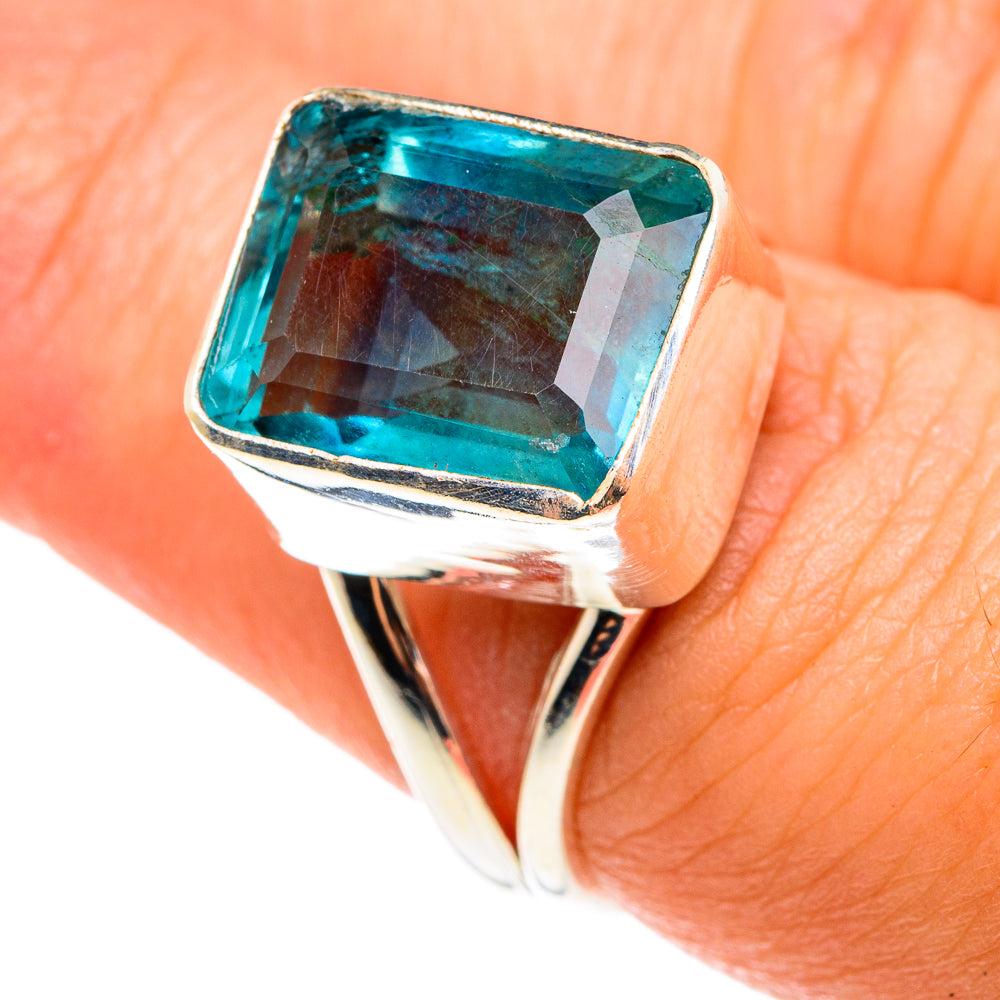 Blue Fluorite Rings handcrafted by Anasilvercos - RING76483