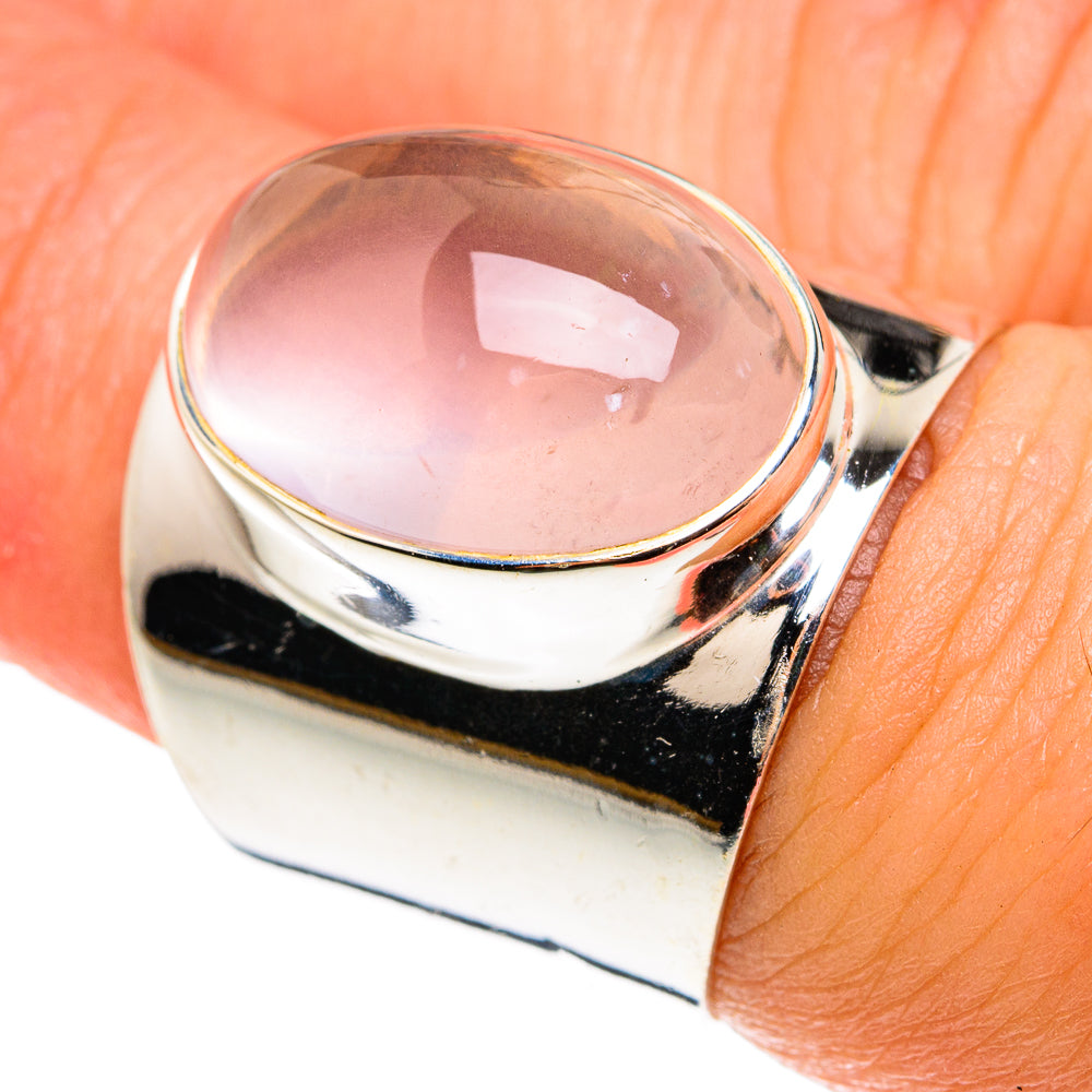 Rose Quartz Rings handcrafted by Anasilvercos - RING76494