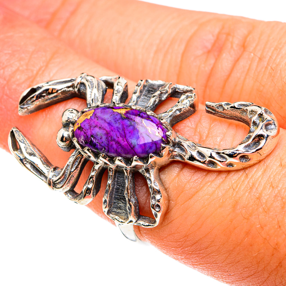 Purple Composite Turquoise Rings handcrafted by Anasilvercos - RING76499