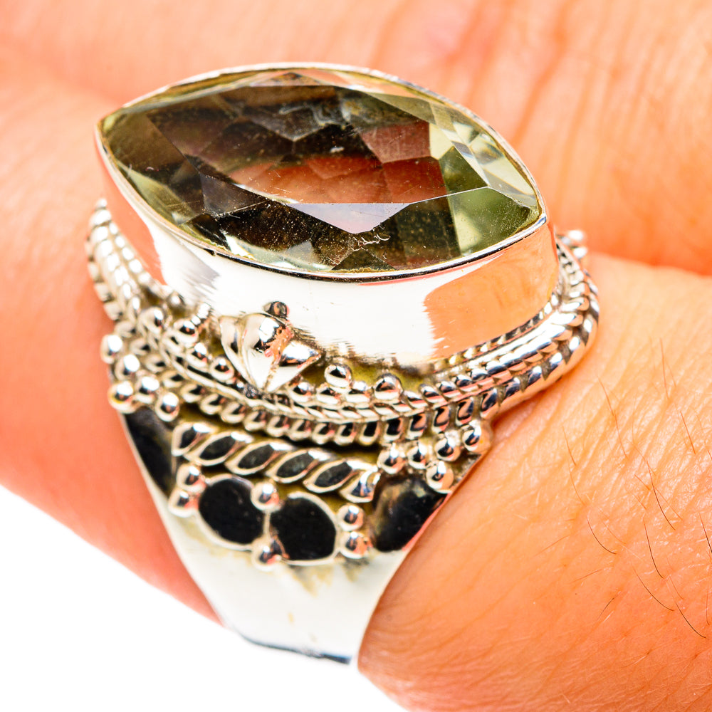 Green Amethyst Rings handcrafted by Anasilvercos - RING76517