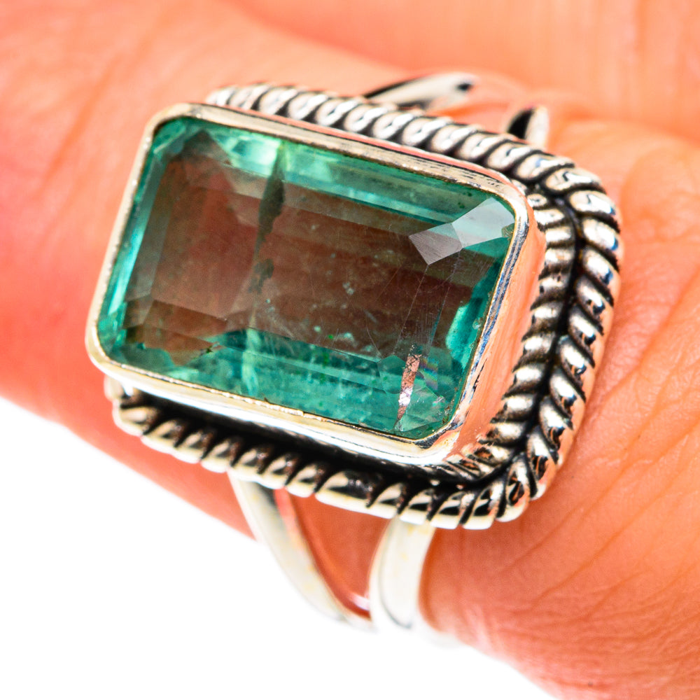 Green Fluorite Rings handcrafted by Anasilvercos - RING76518