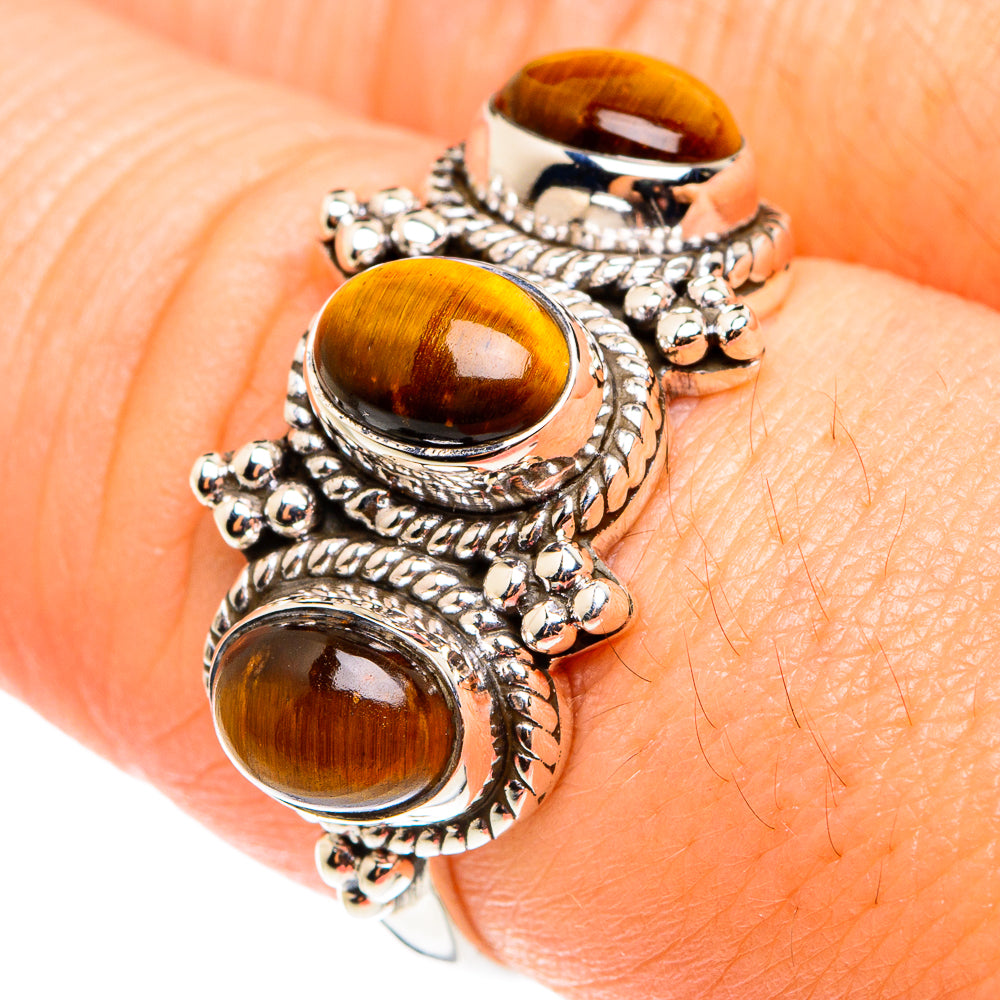 Tiger Eye Rings handcrafted by Anasilvercos - RING76520