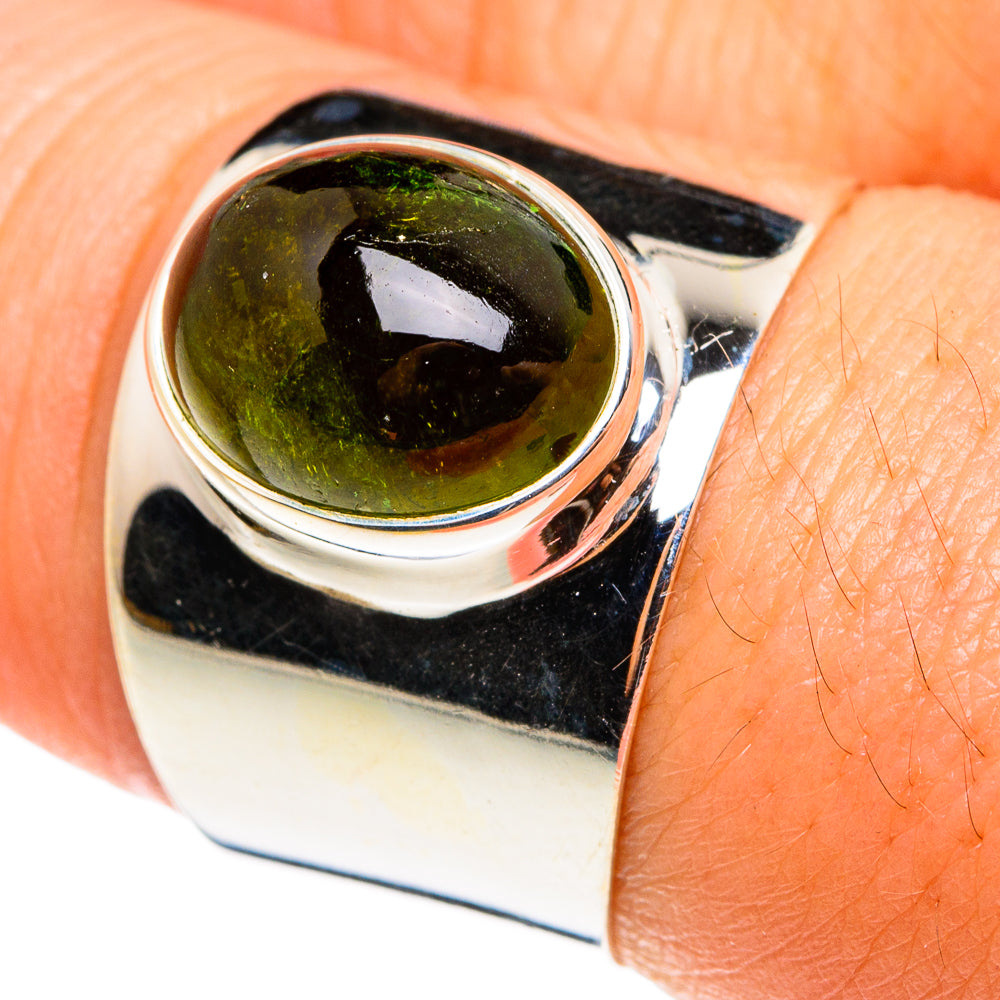 Green Tourmaline Rings handcrafted by Anasilvercos - RING76561