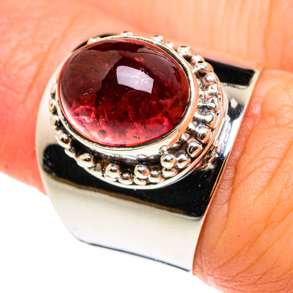 Pink Tourmaline Rings handcrafted by Anasilvercos - RING76571