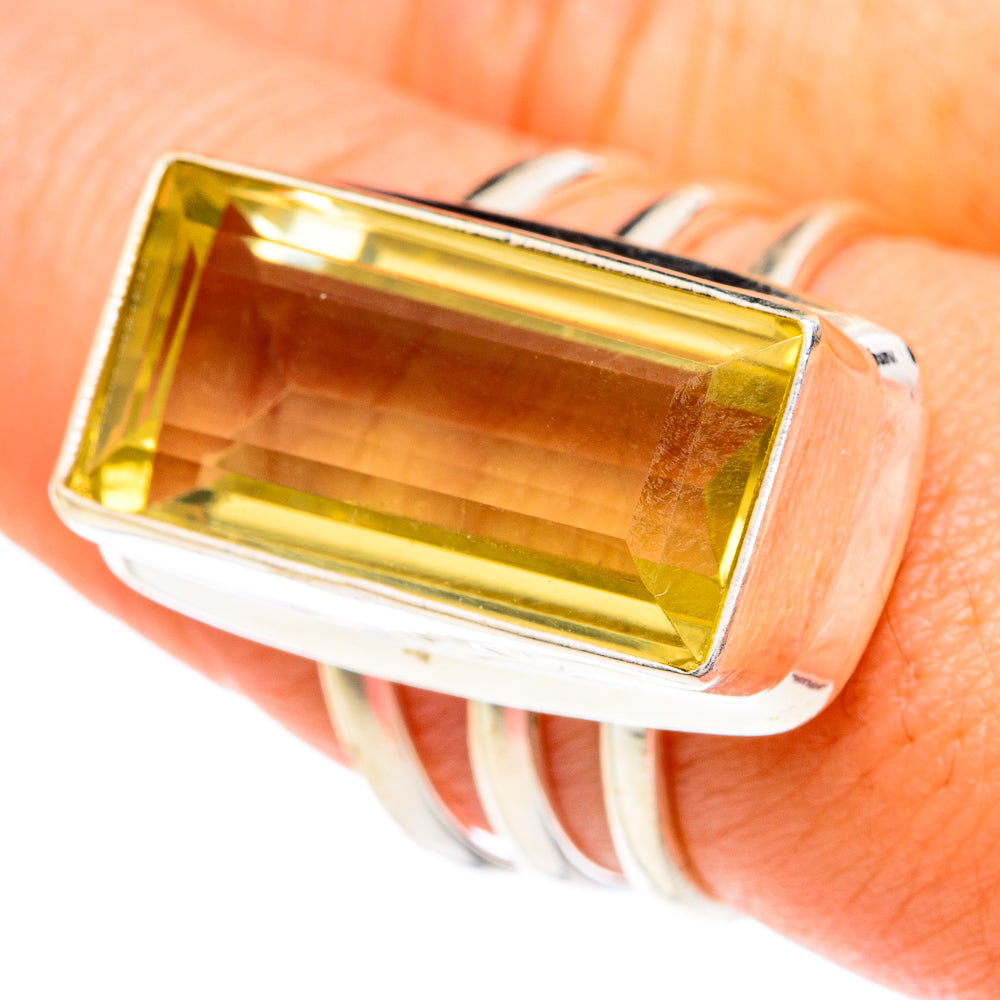 Lemon Quartz Rings handcrafted by Anasilvercos - RING76587