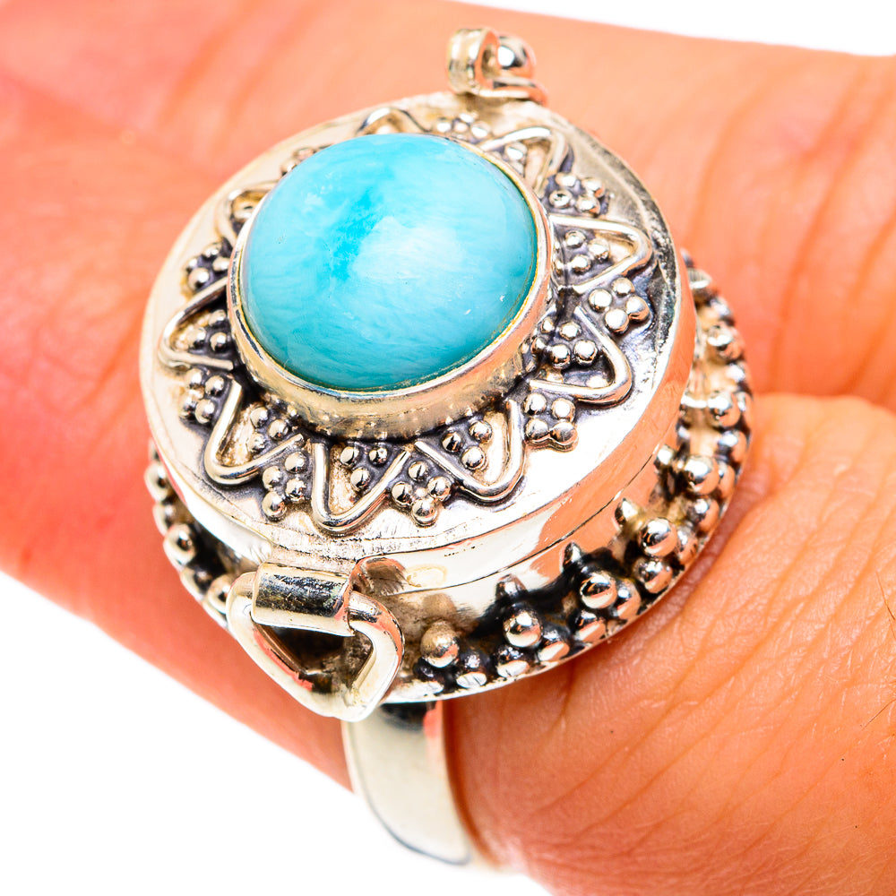 Larimar Rings handcrafted by Anasilvercos - RING76589