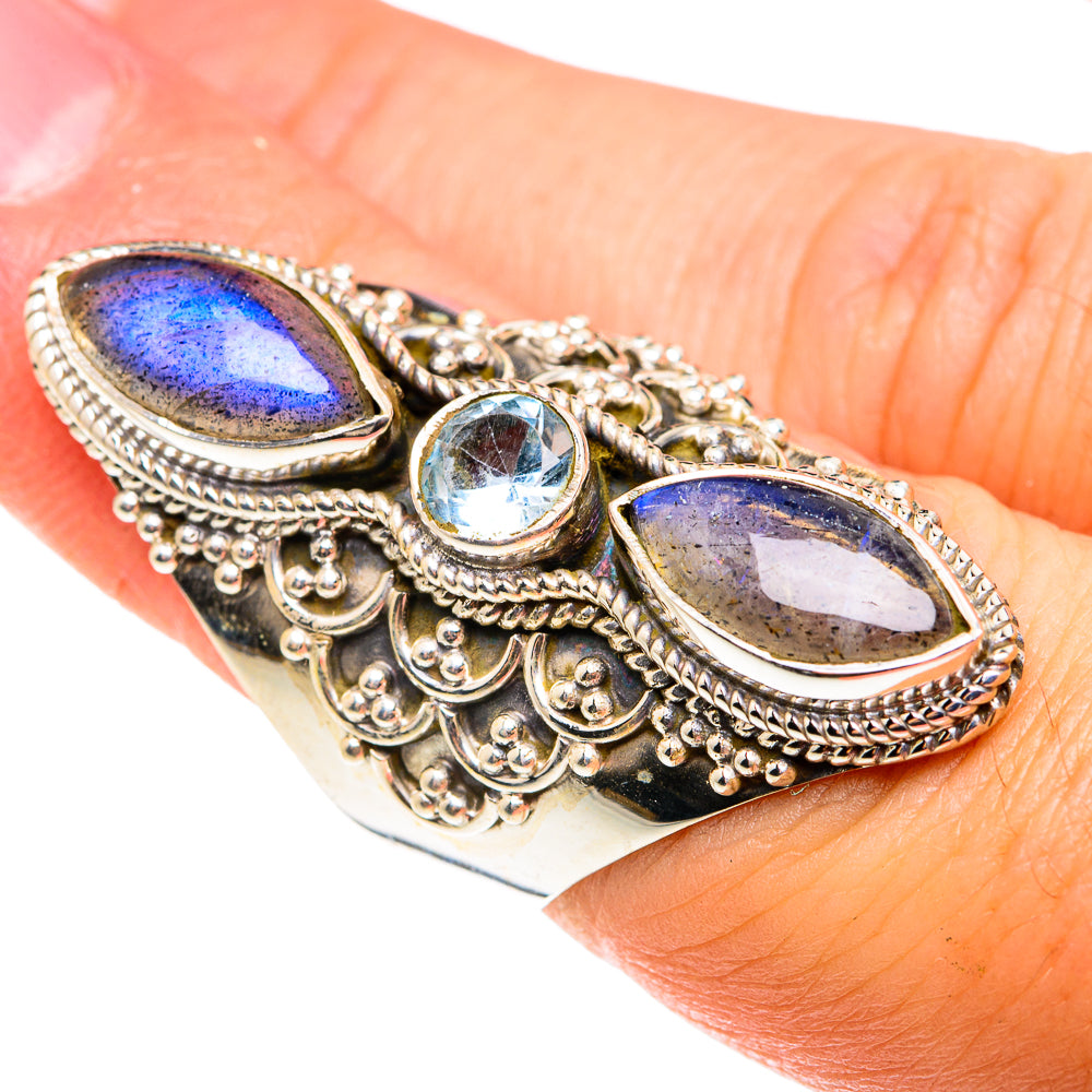 Labradorite Rings handcrafted by Anasilvercos - RING76593