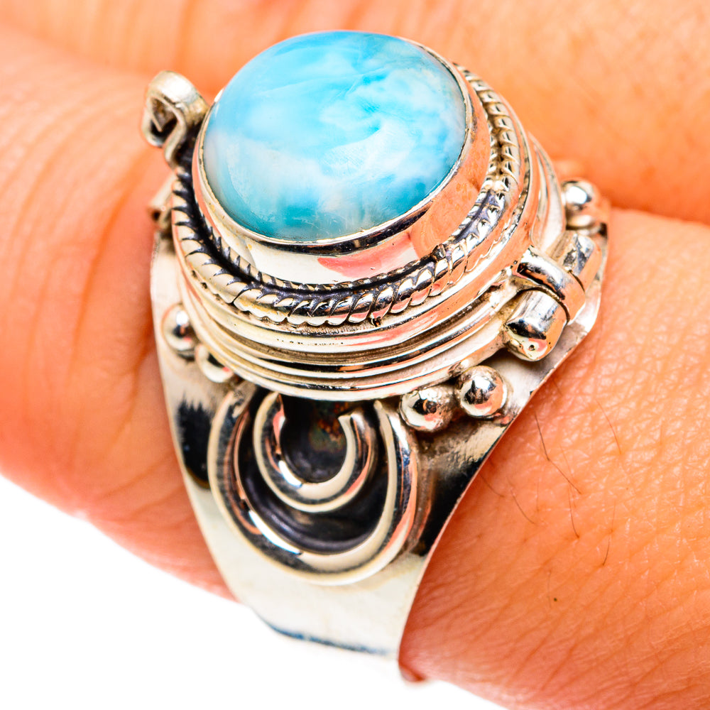 Larimar Rings handcrafted by Anasilvercos - RING76595