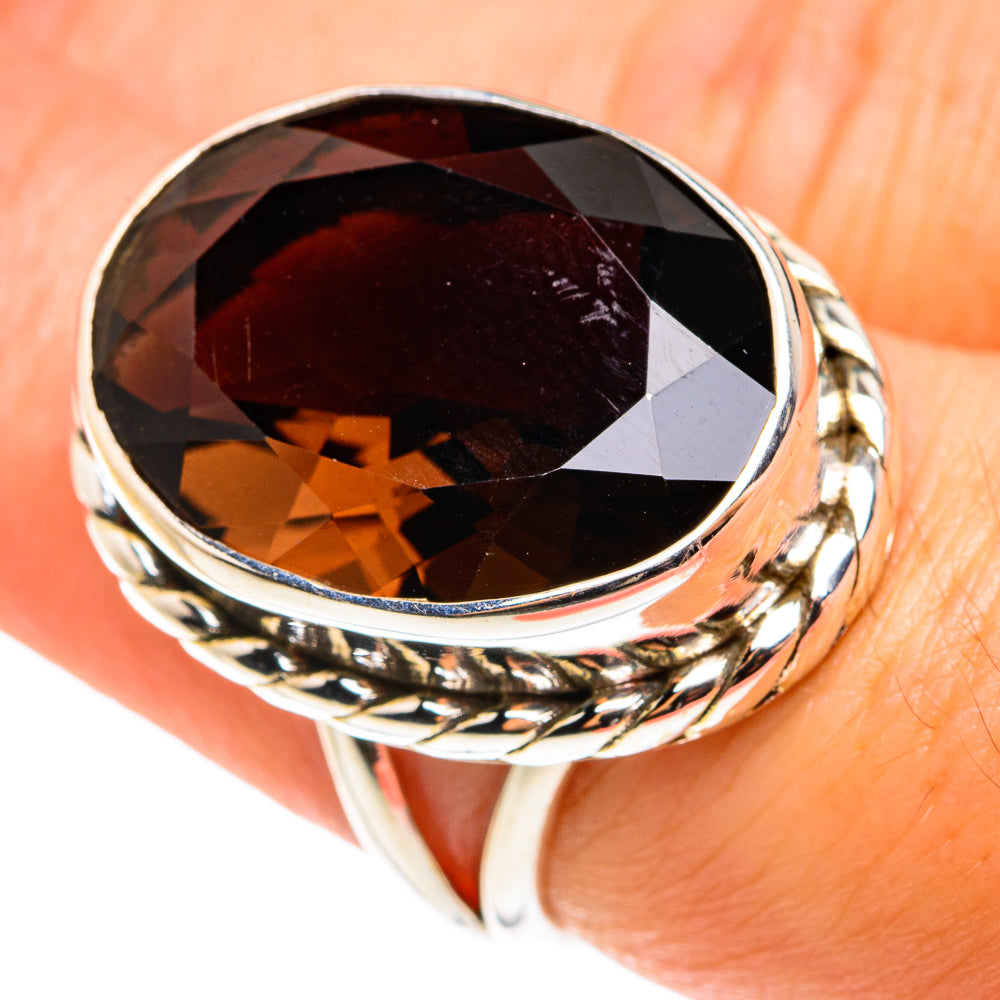 Smoky Quartz Rings handcrafted by Anasilvercos - RING76601