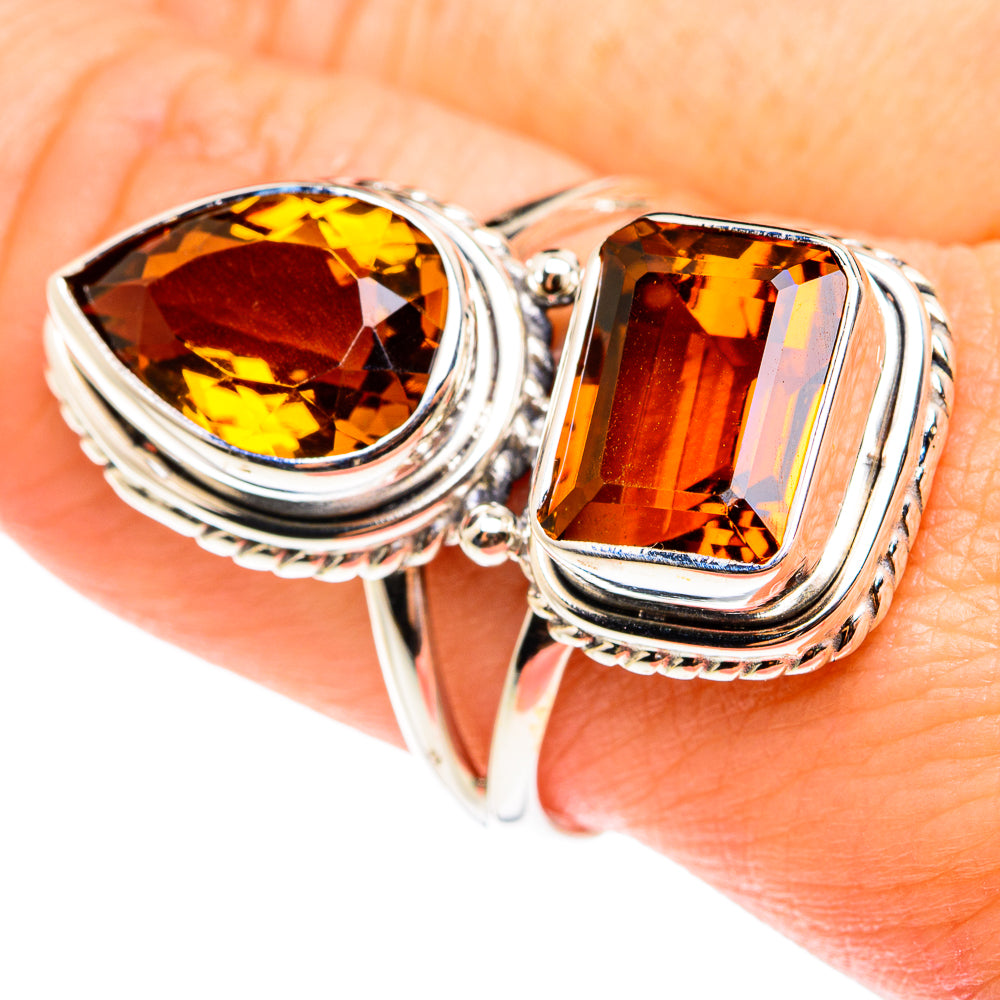 Mandarin Citrine Rings handcrafted by Anasilvercos - RING76604