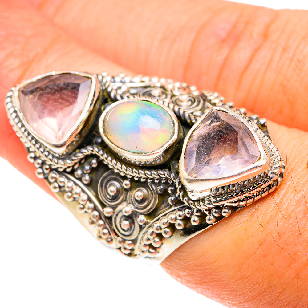 Ethiopian Opal Rings handcrafted by Anasilvercos - RING76613