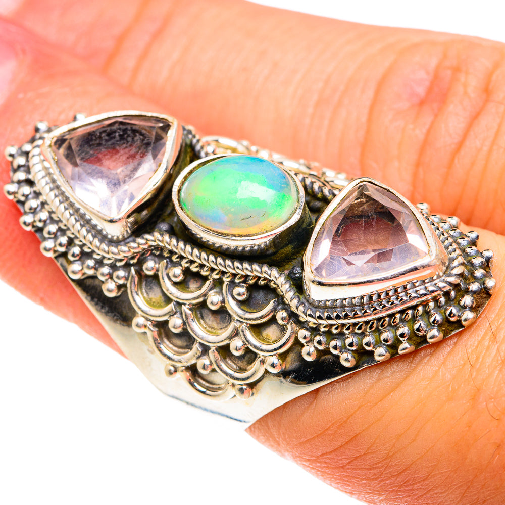 Ethiopian Opal Rings handcrafted by Anasilvercos - RING76614
