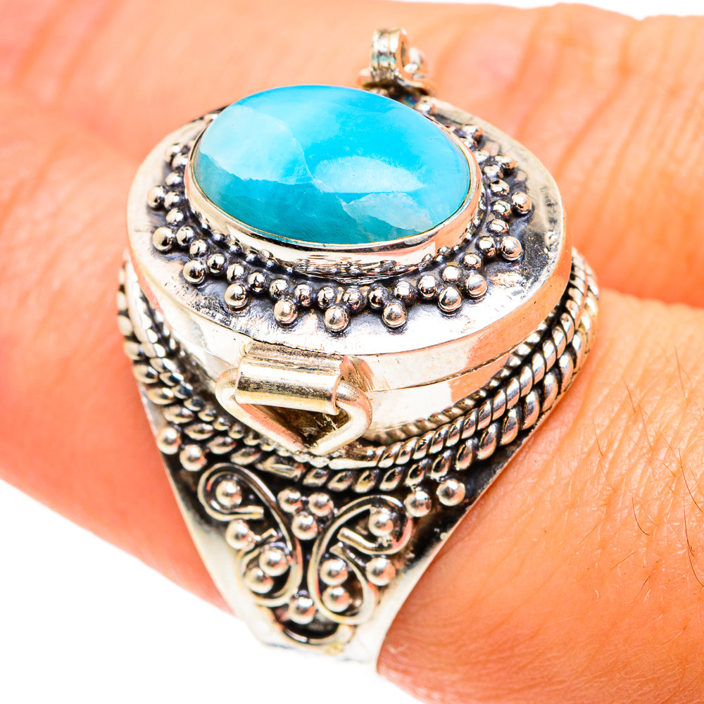 Larimar Rings handcrafted by Anasilvercos - RING76623