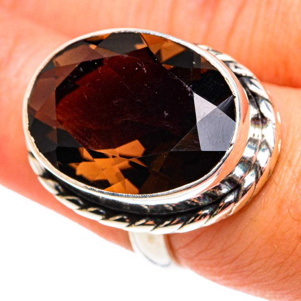 Smoky Quartz Rings handcrafted by Anasilvercos - RING76632