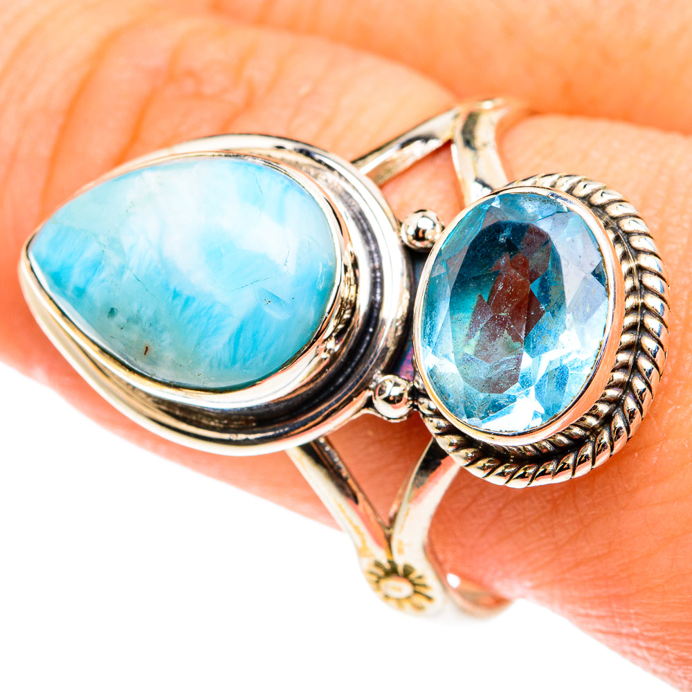 Larimar Rings handcrafted by Anasilvercos - RING76654