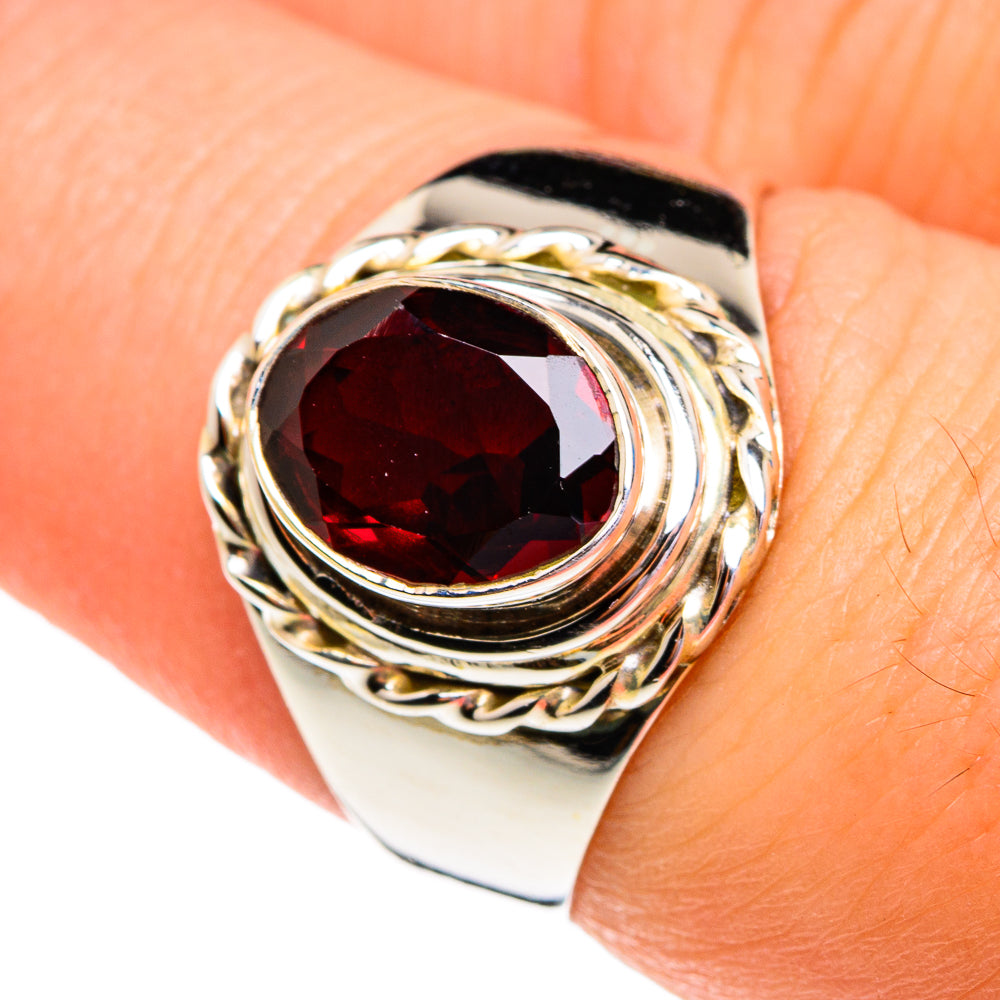 Garnet Rings handcrafted by Anasilvercos - RING76684