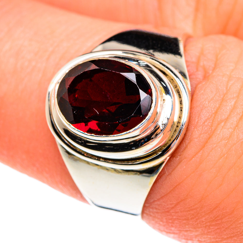 Garnet Rings handcrafted by Anasilvercos - RING76685