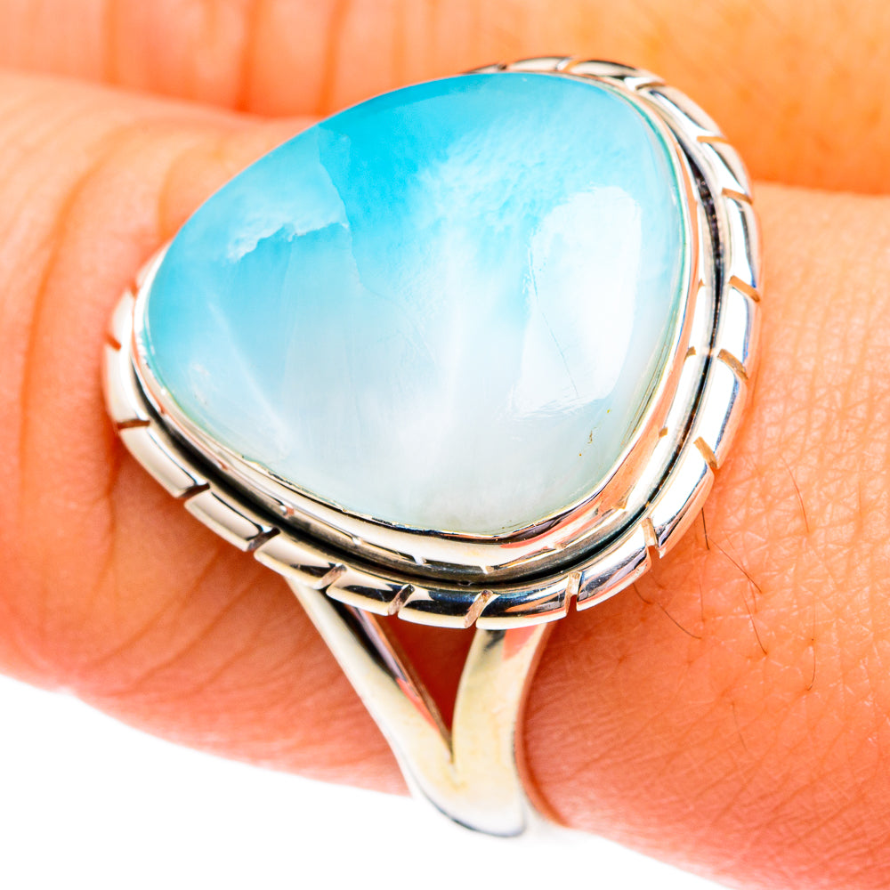 Larimar Rings handcrafted by Anasilvercos - RING76702
