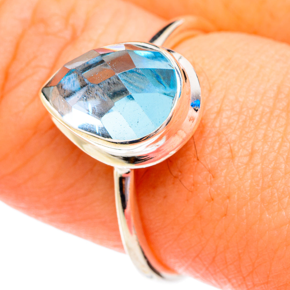 Blue Topaz Rings handcrafted by Anasilvercos - RING76704