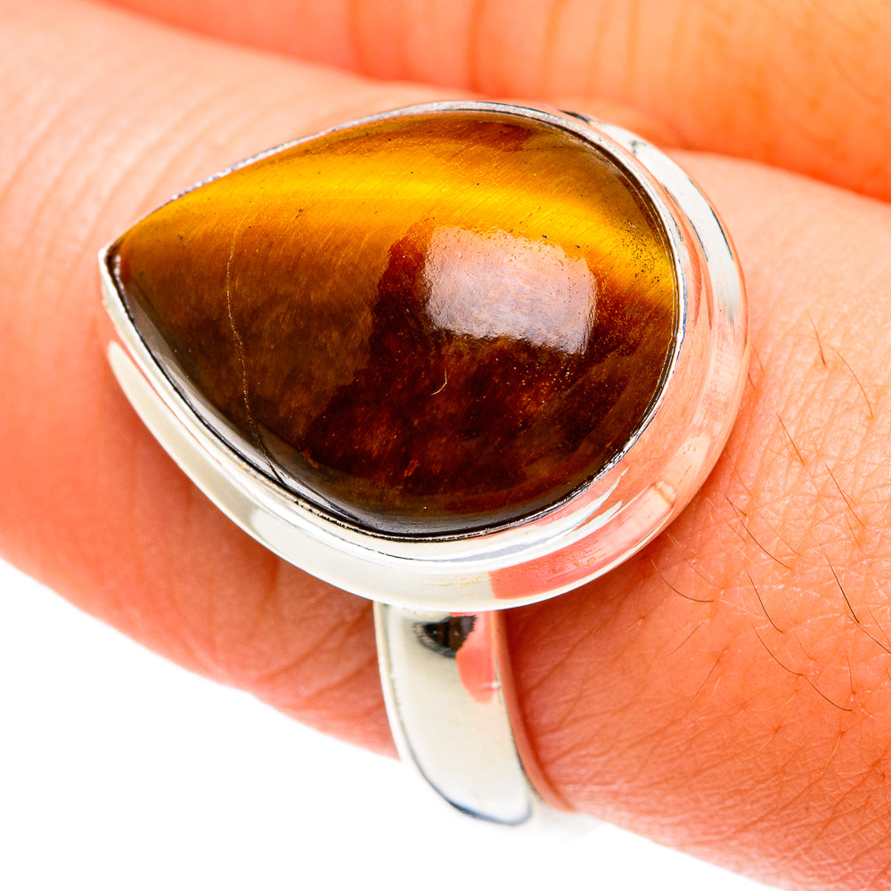 Tiger Eye Rings handcrafted by Anasilvercos - RING76708