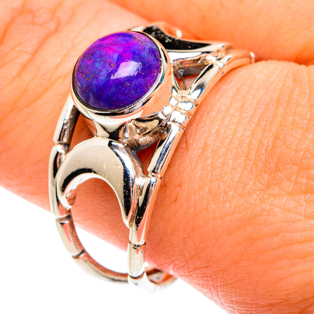 Purple Copper Composite Turquoise Rings handcrafted by Anasilvercos - RING76719
