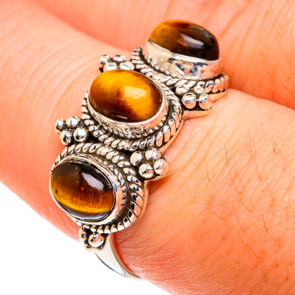Tiger Eye Rings handcrafted by Anasilvercos - RING76735