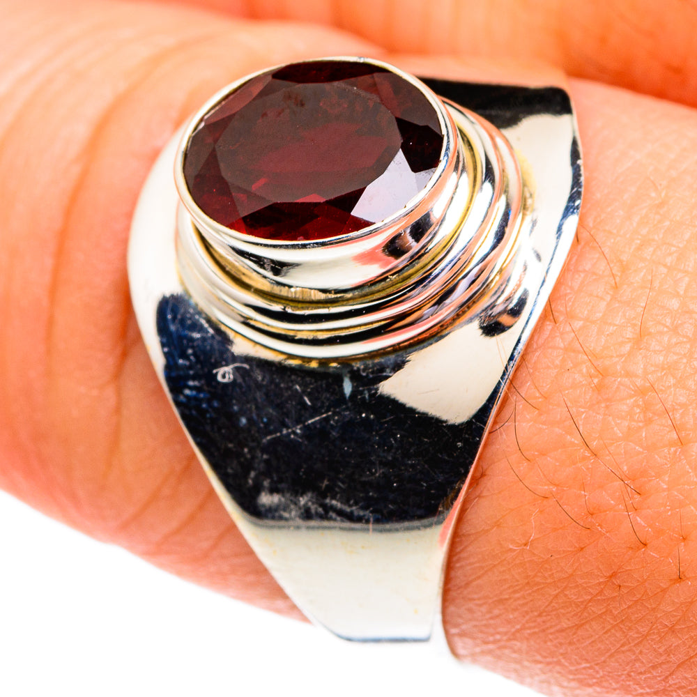 Garnet Rings handcrafted by Anasilvercos - RING76741