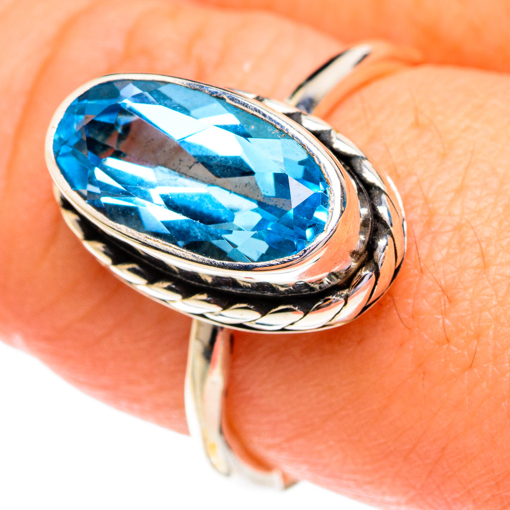 Blue Topaz Rings handcrafted by Anasilvercos - RING76783