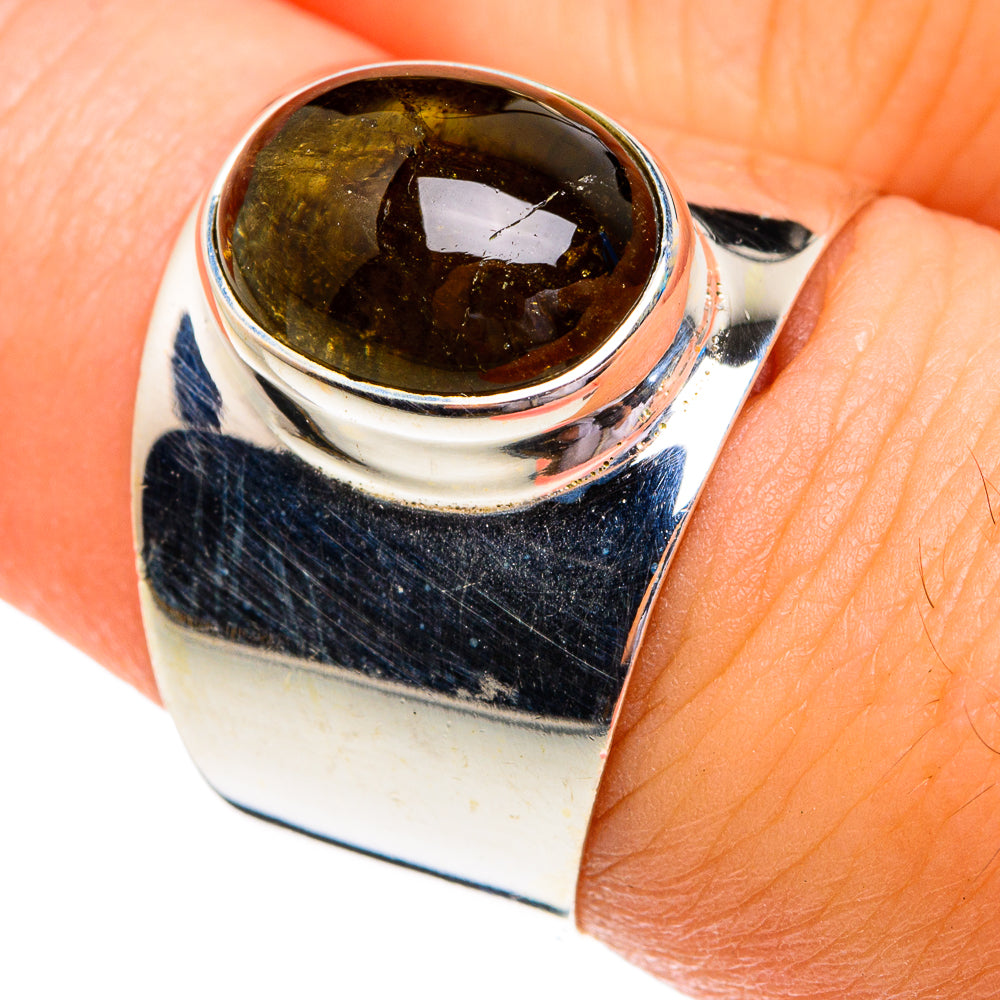 Green Tourmaline Rings handcrafted by Anasilvercos - RING76785