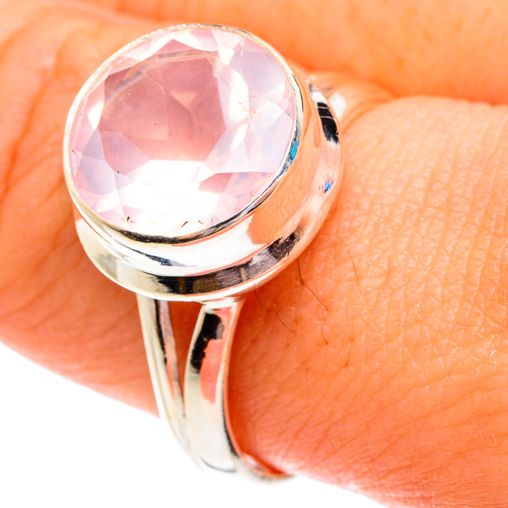 Rose Quartz Rings handcrafted by Anasilvercos - RING76790