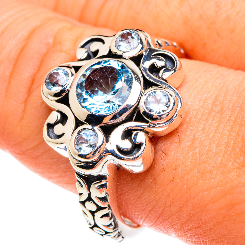 Blue Topaz Rings handcrafted by Anasilvercos - RING76805
