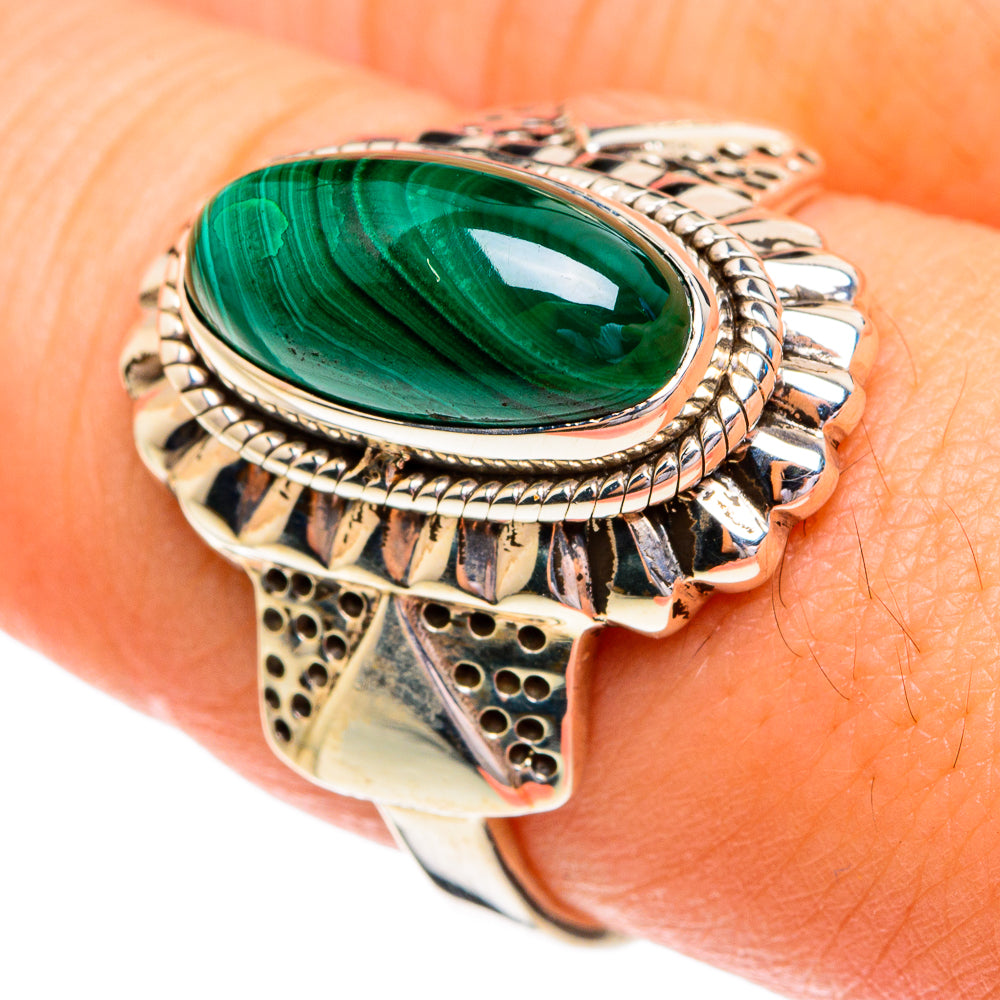 Malachite Rings handcrafted by Anasilvercos - RING76808