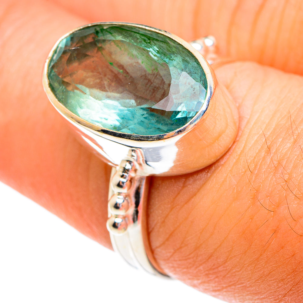 Green Fluorite Rings handcrafted by Anasilvercos - RING76809