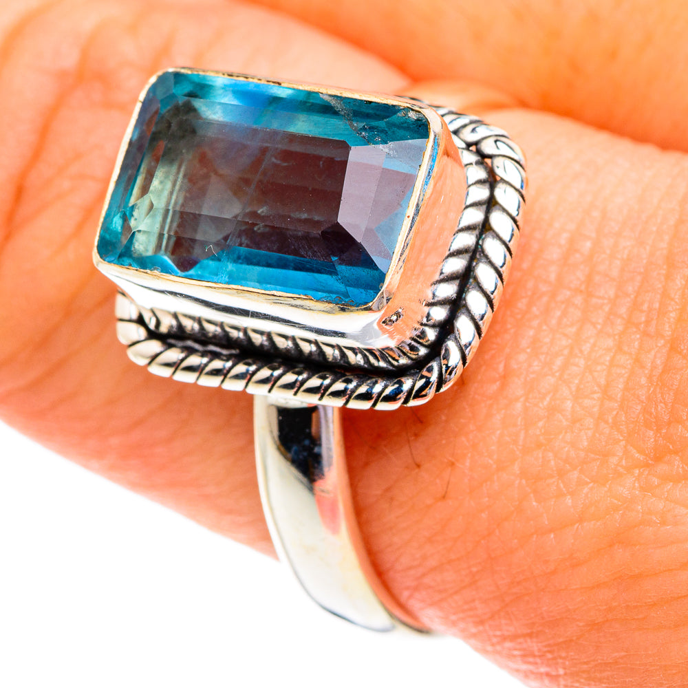 Blue Topaz Rings handcrafted by Anasilvercos - RING76830