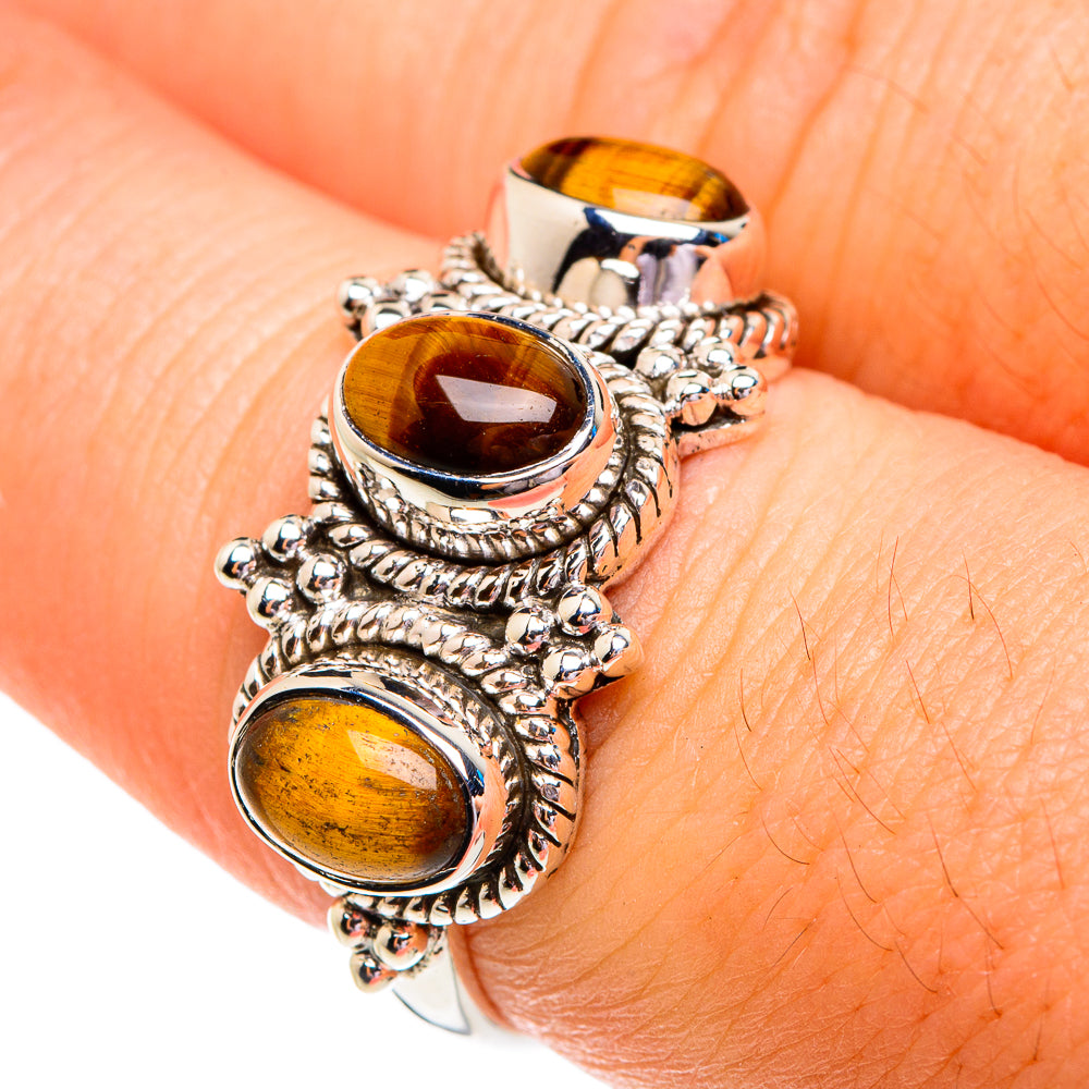Tiger Eye Rings handcrafted by Anasilvercos - RING76836