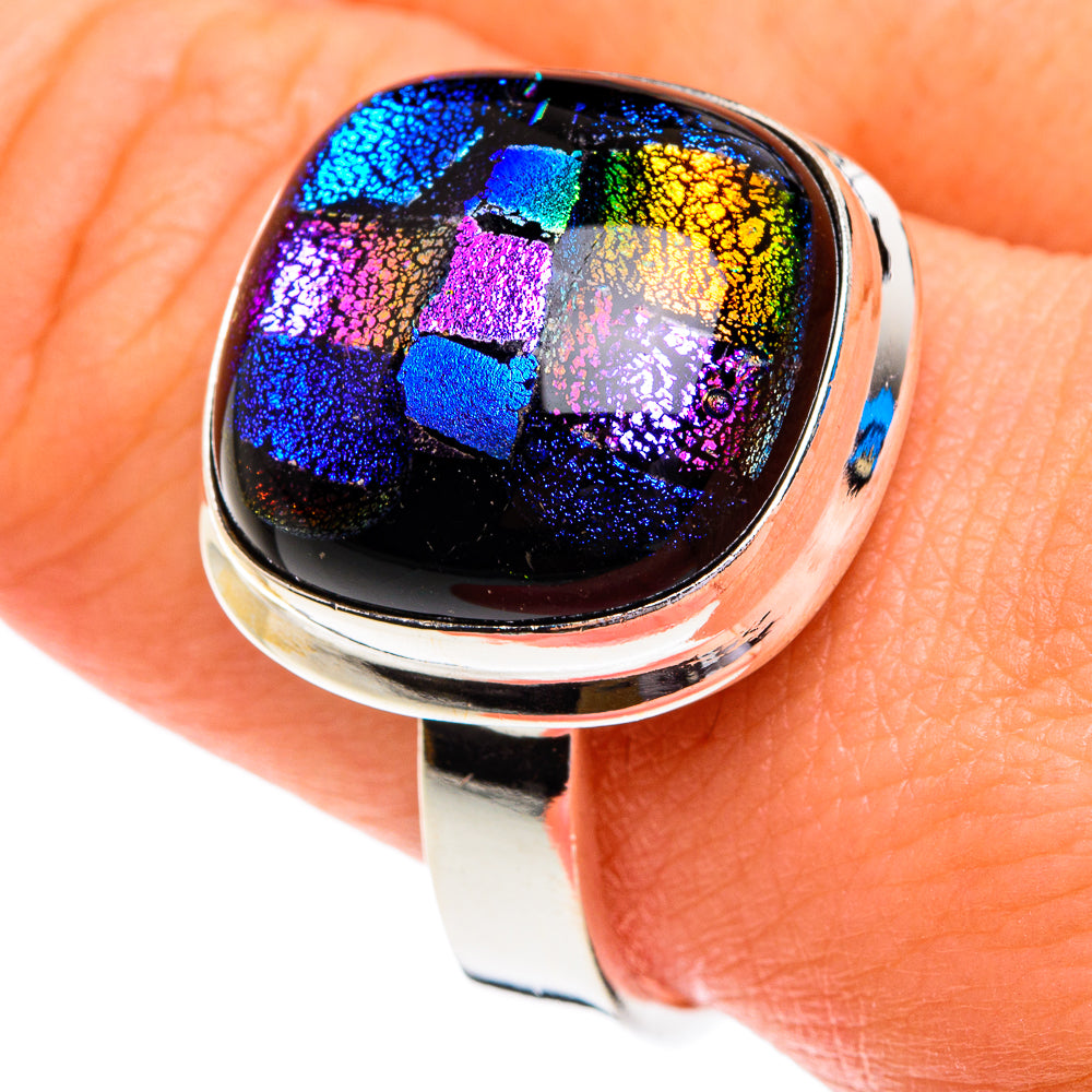 Dichroic Glass Rings handcrafted by Anasilvercos - RING76884