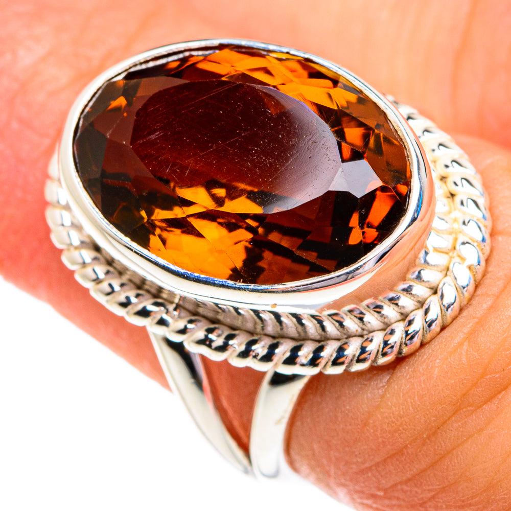 Mandarin Citrine Rings handcrafted by Anasilvercos - RING76893
