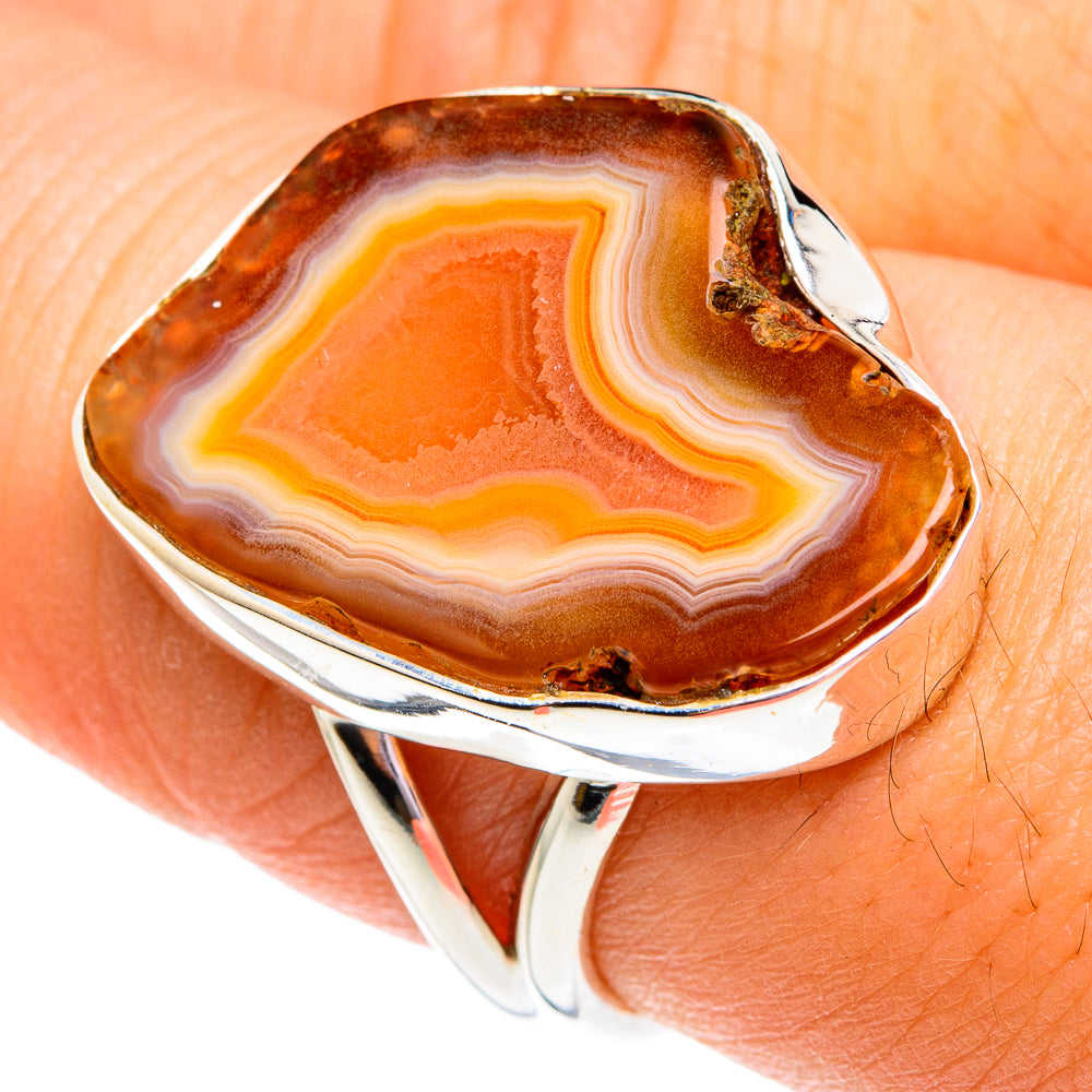 Yellow Geode Slice Rings handcrafted by Anasilvercos - RING76895